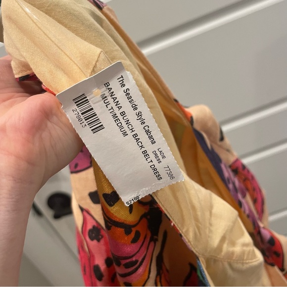 NWT Farm Rio Banana Bunch Back Belt Mini Dress - Picture 2 of 4